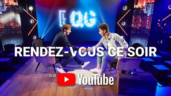 Jimmy Labeeu et Guillaume Pley animent l'émission hebdomadaire "Le QG" sur YouTube