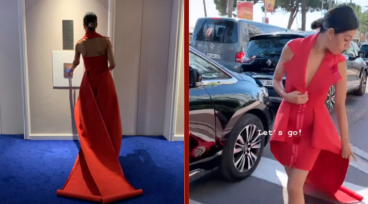 À Cannes, la blogueuse Fadela Mecheri a opté pour des tenues recyclées