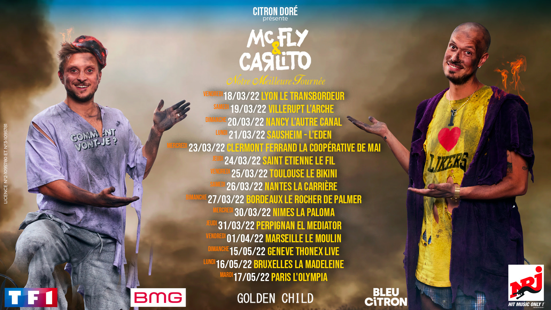 Les dates de la tournée de Mcfly et Carlito pour « Le meilleur album »