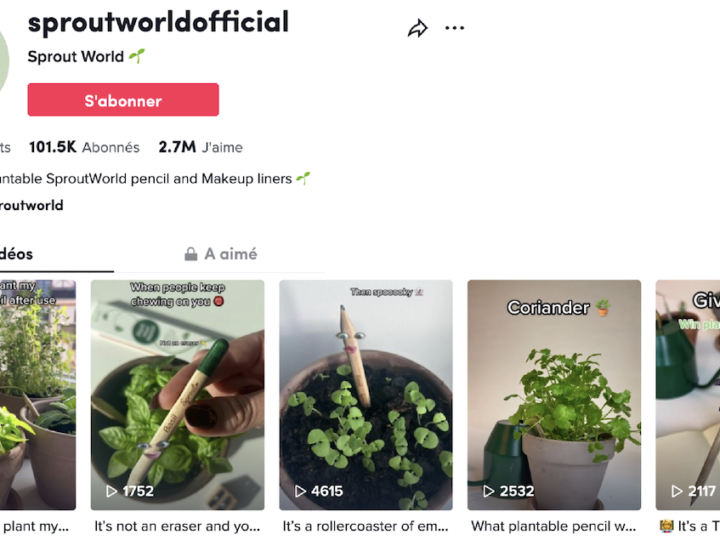 Sprout, la marque qui a atteint les 100.000 abonnés sur TikTok en quatre semaines