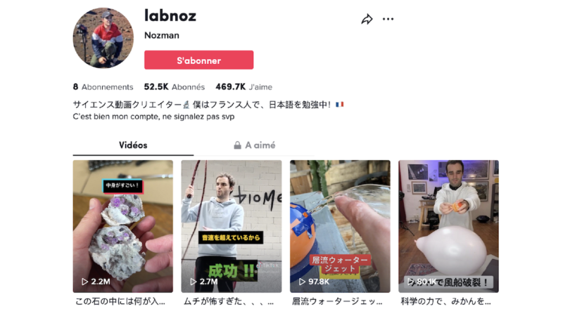 Sur TikTok, le YouTubeur Dr Nozman lance un compte en japonais