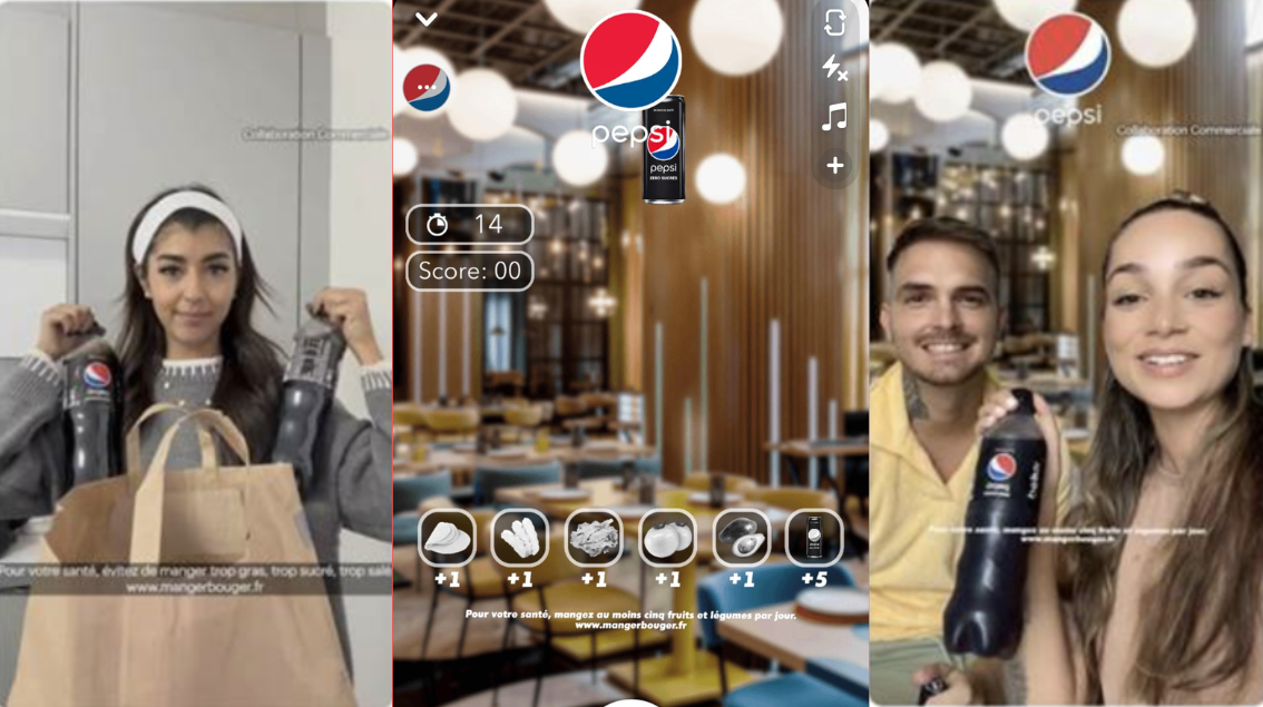 Pepsi a collaboré avec des influenceurs en utilisant les nouveaux outils Snapchat, une première en Europe