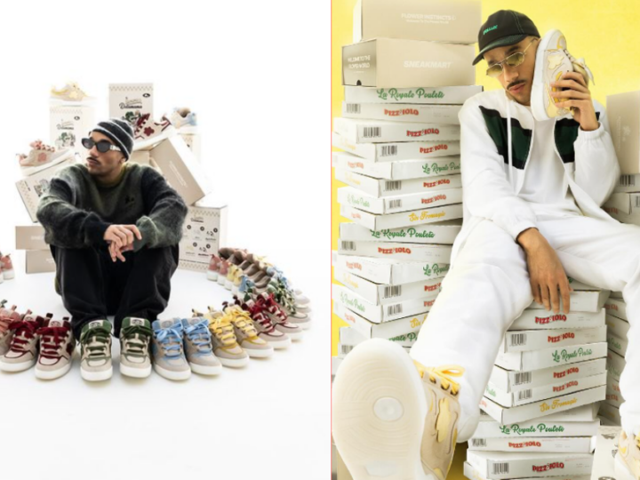 Avec Pizza Delamama, Mister V sort une collection de sneakers en collaboration avec deux marques