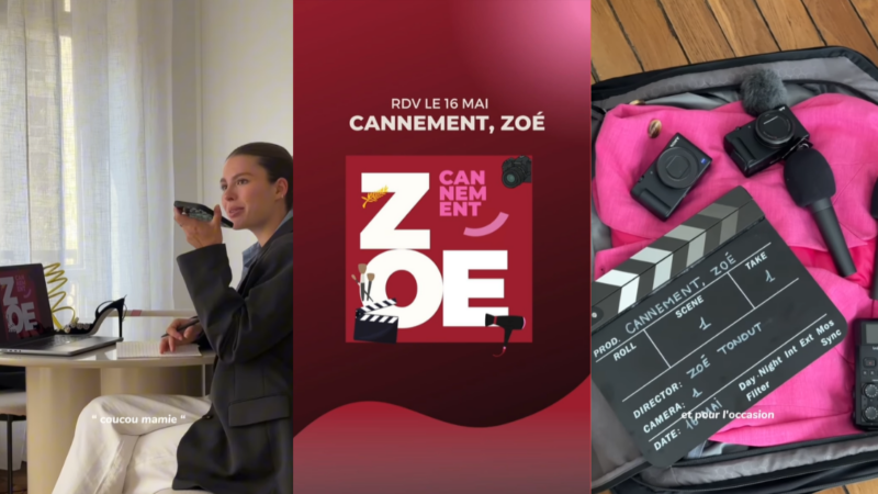 Au Festival de Cannes, Zoé Tondut veut faire vivre les coulisses à ses abonnés