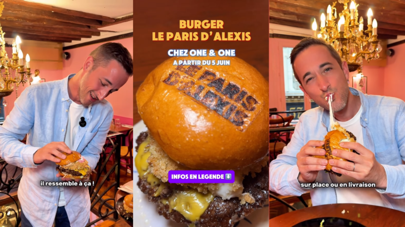 Le créateur de contenu food Le Paris d’Alexis imagine son propre burger avec un restaurant