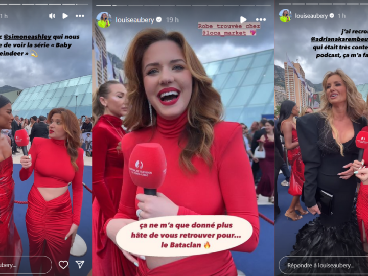 Au Festival de Télévision de Monte-Carlo, Louise Aubery a animé le tapis rouge