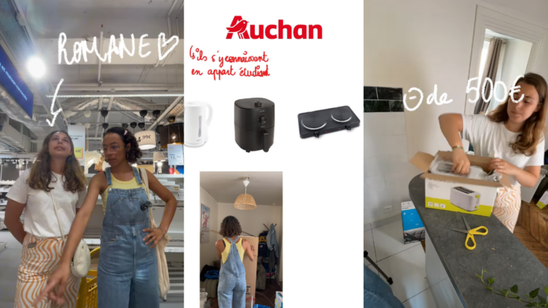 Pour la rentrée, Auchan fait appel à une créatrice de contenu pour mettre en avant leur offre étudiante