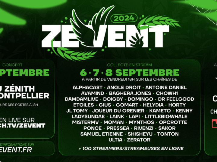 ZEvent est de retour et voici les streamers présents