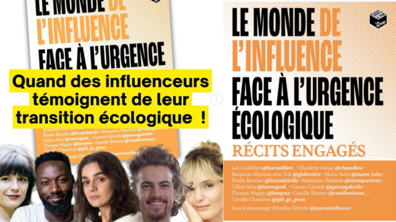 10 influenceurs témoignent de leur prise de conscience écologique dans un carnet