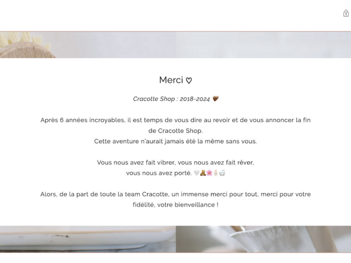 La YouTubeuse Je ne suis pas jolie ferme sa boutique en ligne, Cracotte