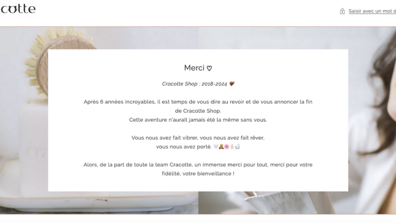 La YouTubeuse Je ne suis pas jolie ferme sa boutique en ligne, Cracotte