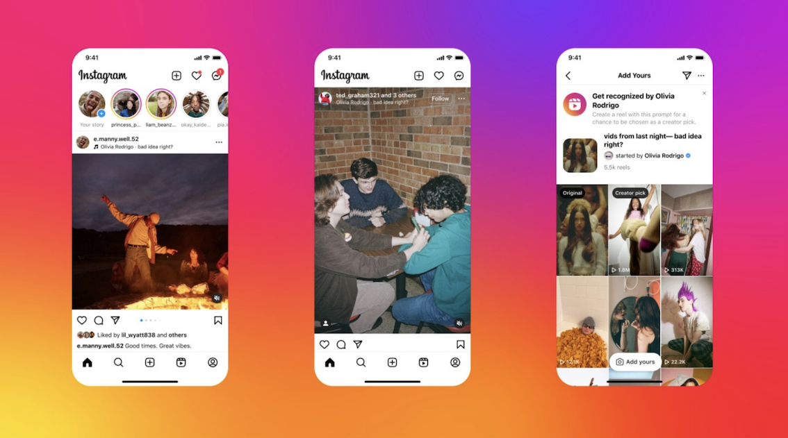 Sur Instagram, les carrousels avec de la musique apparaissent dans les Reels