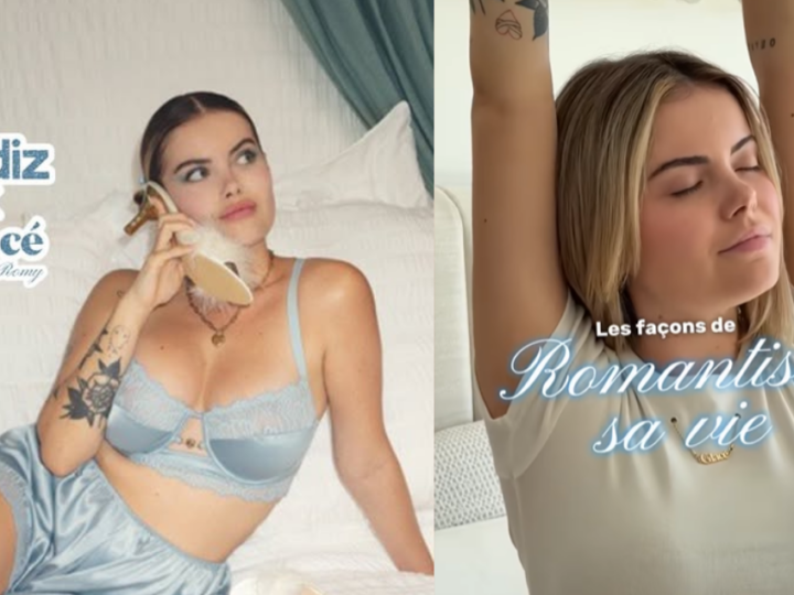 Pour Undiz, Romy imagine une collection de lingerie avec sa marque Glacé