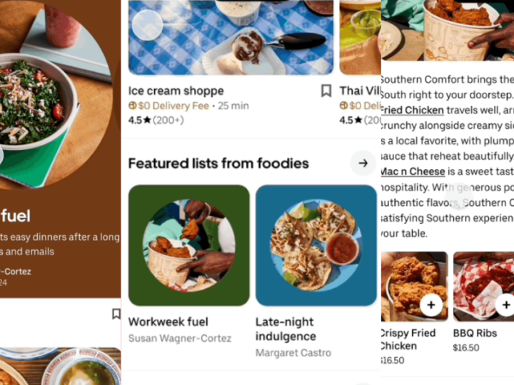 Uber Eats a lancé Lists, une sélection d’avis d’influenceurs pour aider à trouver un restaurant