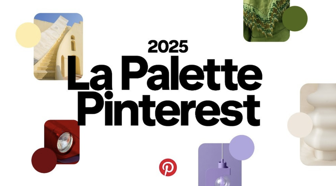 Pinterest dévoile les 5 couleurs qui feront l’année 2025