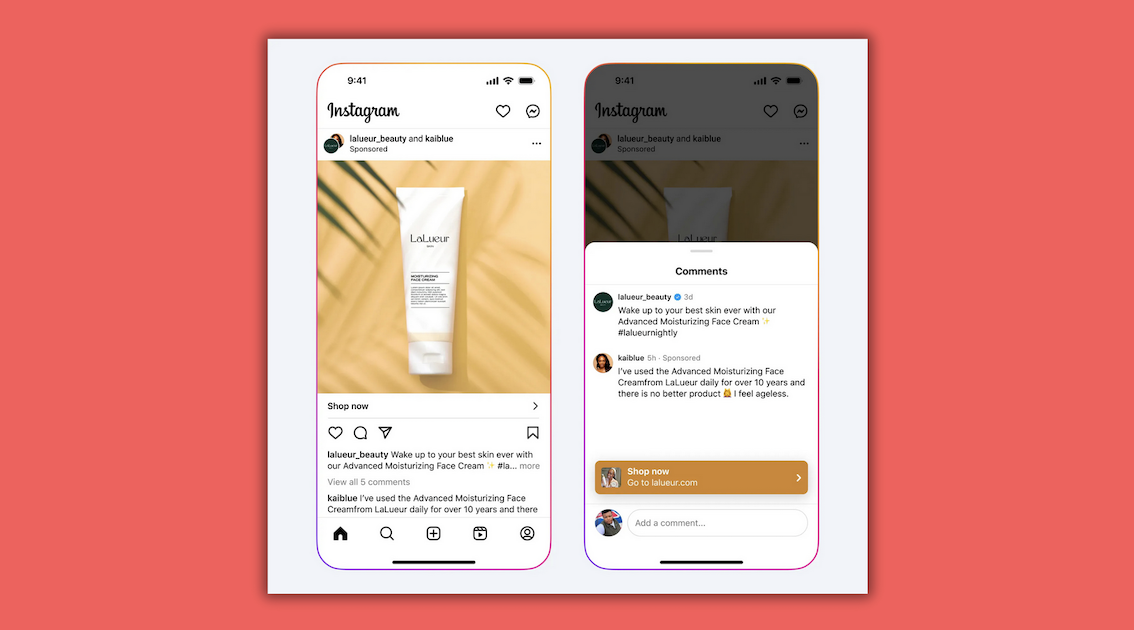 Instagram Ads déploie l’option du commentaire épinglé