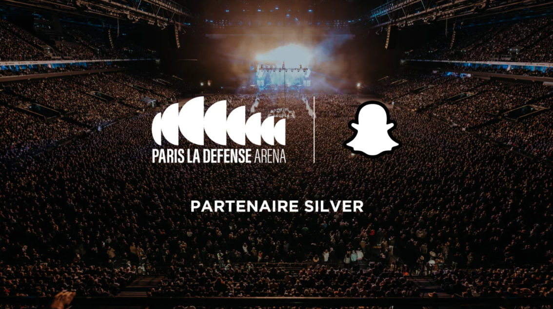 En 2025, Snapchat devient un partenaire de Paris La Défense Arena