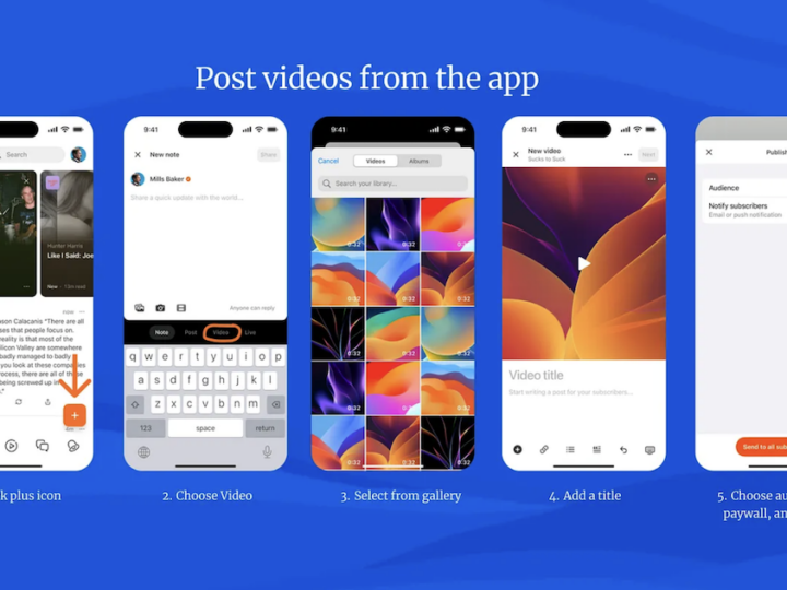 Substack facilite le partage de vidéos