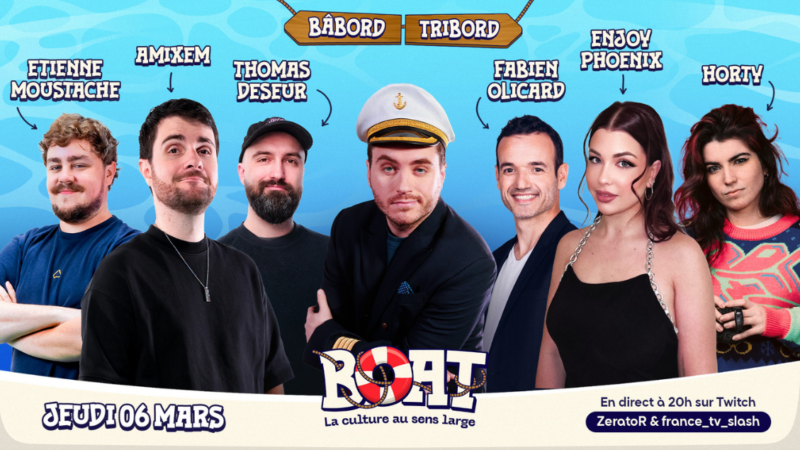 À quoi ressemble BOAT, l’émission Twitch de ZeratoR avec FranceTv Slash?