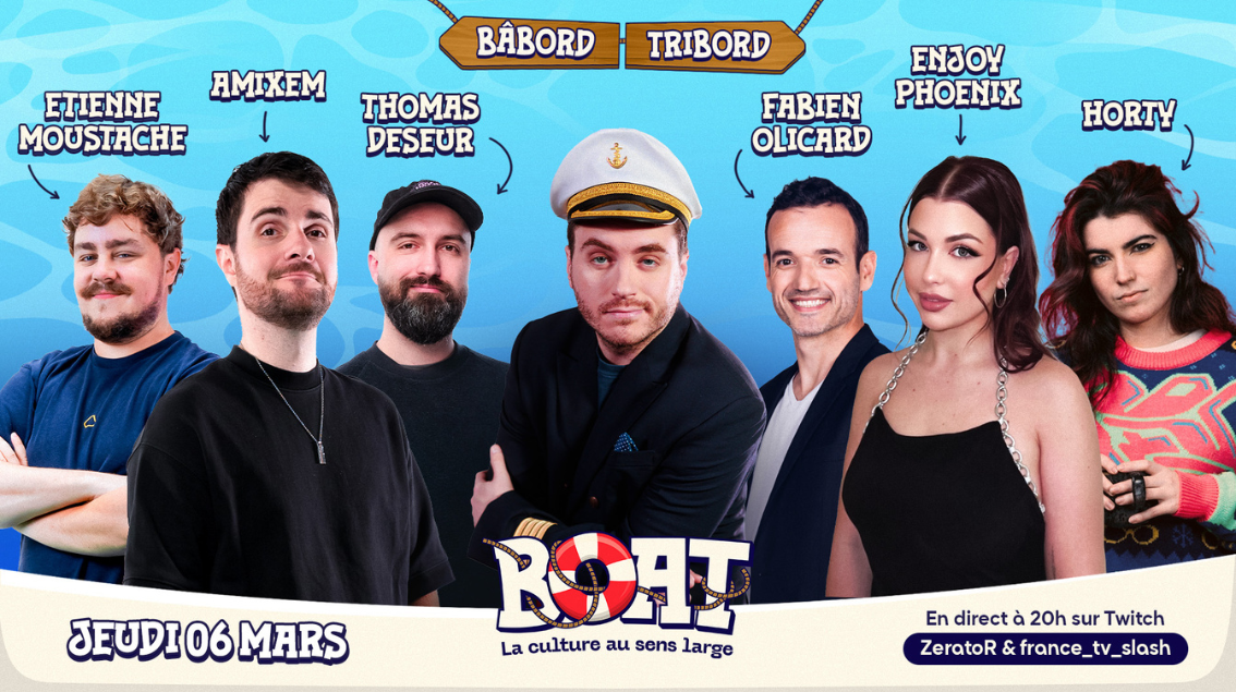 À quoi ressemble BOAT, l’émission Twitch de ZeratoR avec FranceTv Slash?