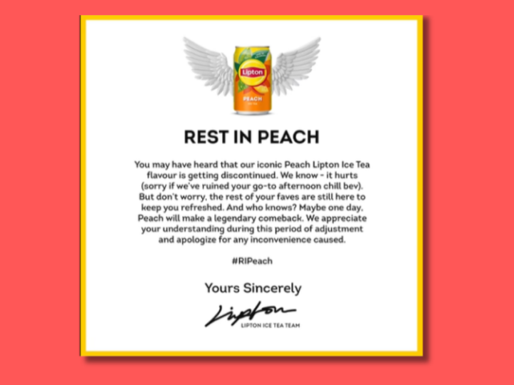 Lipton Ice Tea annonce la fin de son produit phare, l’Ice Tea pêche