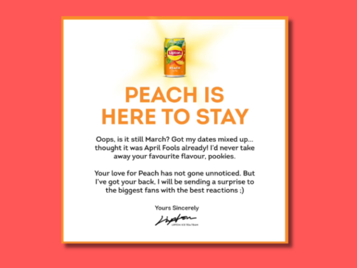 Finalement, Lipton Ice Tea n’arrête pas la production de l’Ice Tea pêche