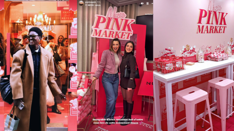 Nuxe imagine le « Pink Market » à Paris et organise des meet-up d’influenceurs