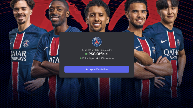 Le PSG est le premier club de football à avoir son serveur Discord