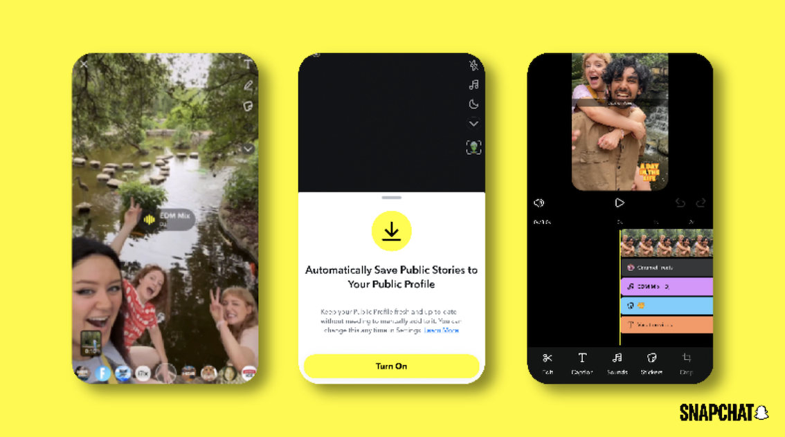 Pour les créateurs, Snapchat a développé de nouveaux outils