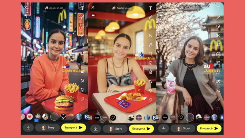 McDonald’s France est la première marque à se tourner vers les Sponsored AI Lenses de Snap
