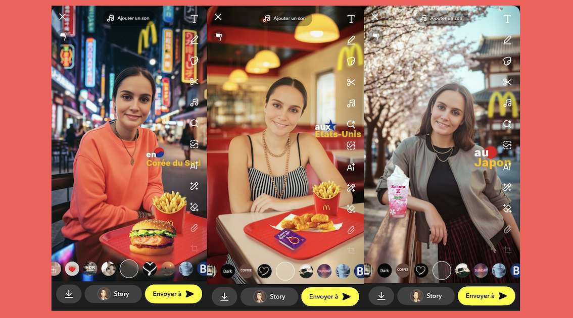McDonald’s France est la première marque à se tourner vers les Sponsored AI Lenses de Snap