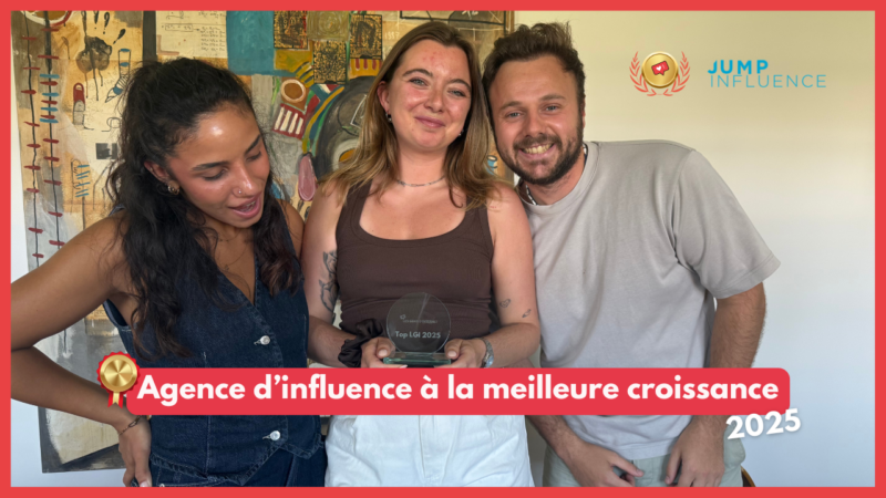 Jump Influence élue agence à la meilleure croissance en 2025 par LGI