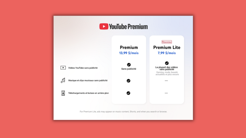 YouTube Premium Lite : tout sur l’offre sans publicité de YouTube qui arrive en France