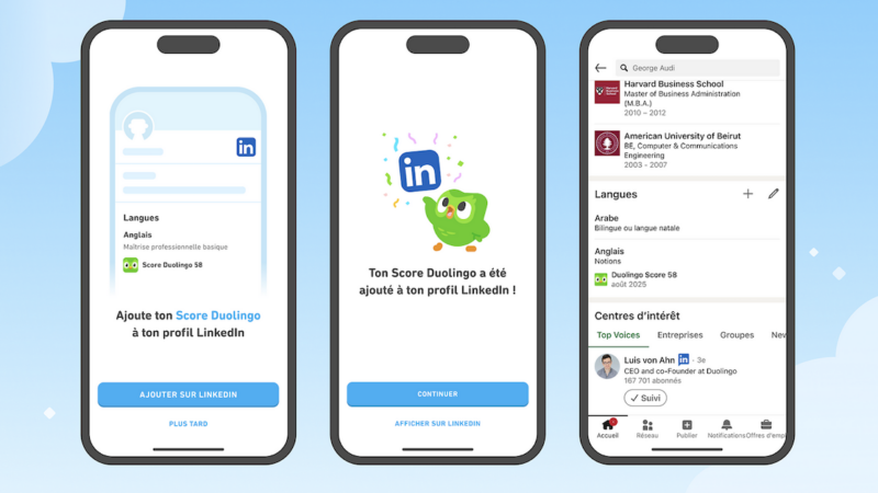 Duolingo s’associe à LinkedIn, voici pourquoi