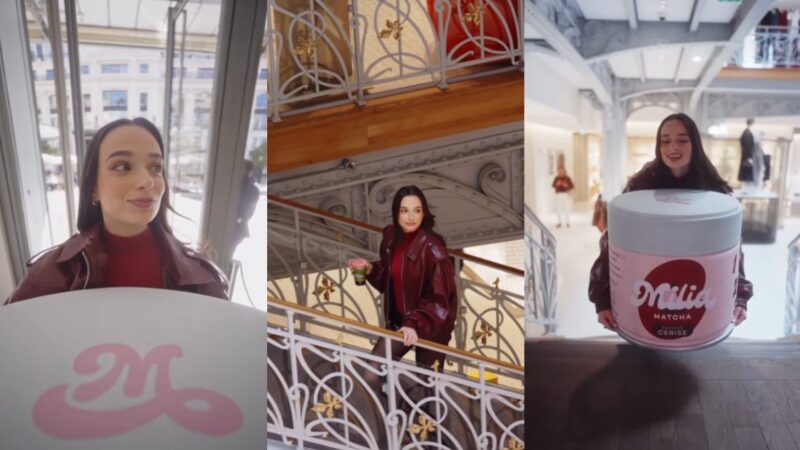 Andie Ella imagine un bar éphémère à la Samaritaine avec sa marque Milia Matcha