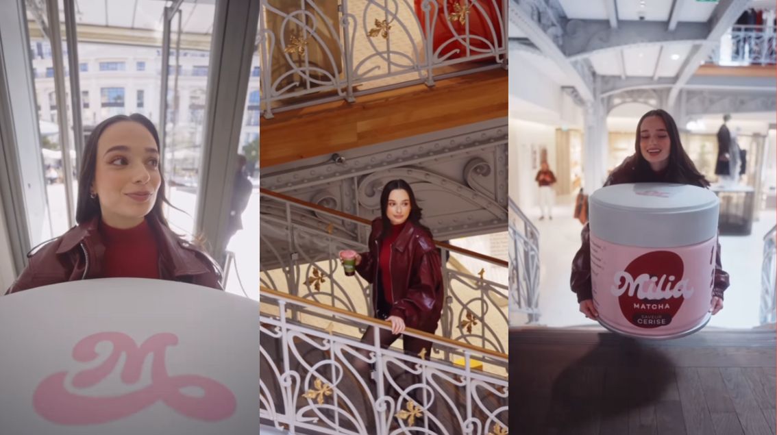 Andie Ella imagine un bar éphémère à la Samaritaine avec sa marque Milia Matcha