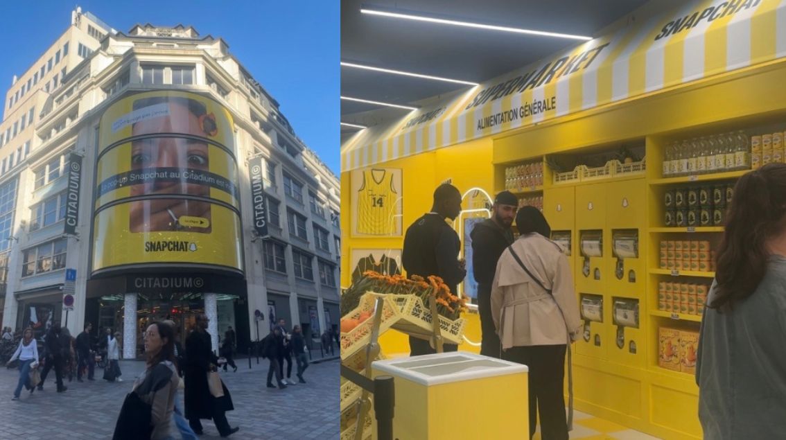 Snapchat imagine son premier pop-up immersif en France, le Snapchat SupermARket