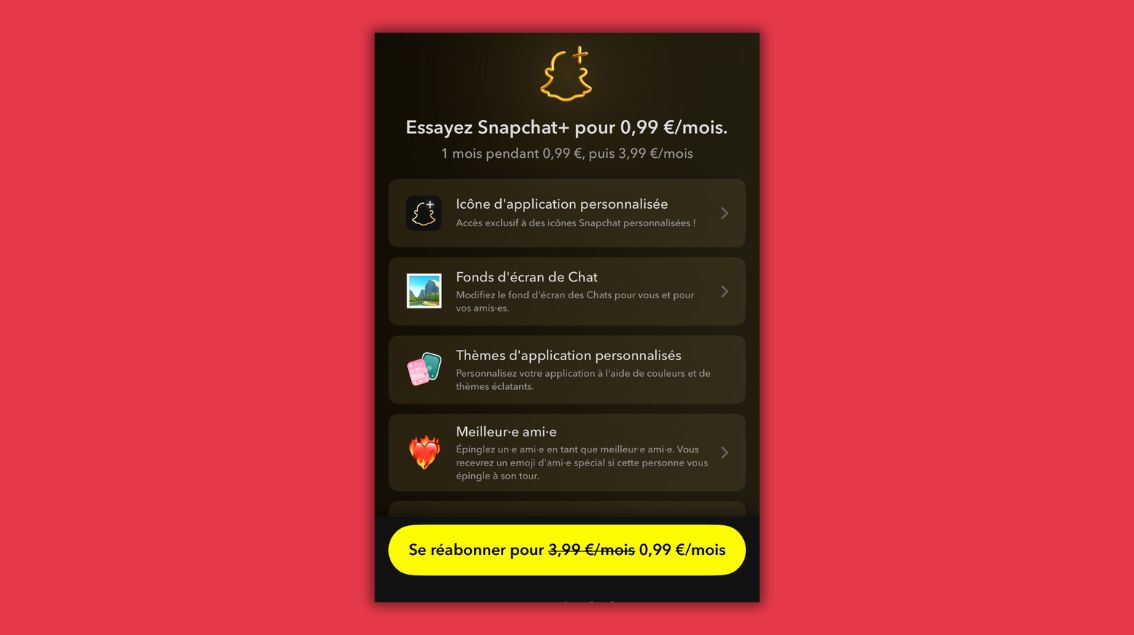 Pour le Black Friday, Snapchat dévoile une offre pour son abonnement à Snapchat +
