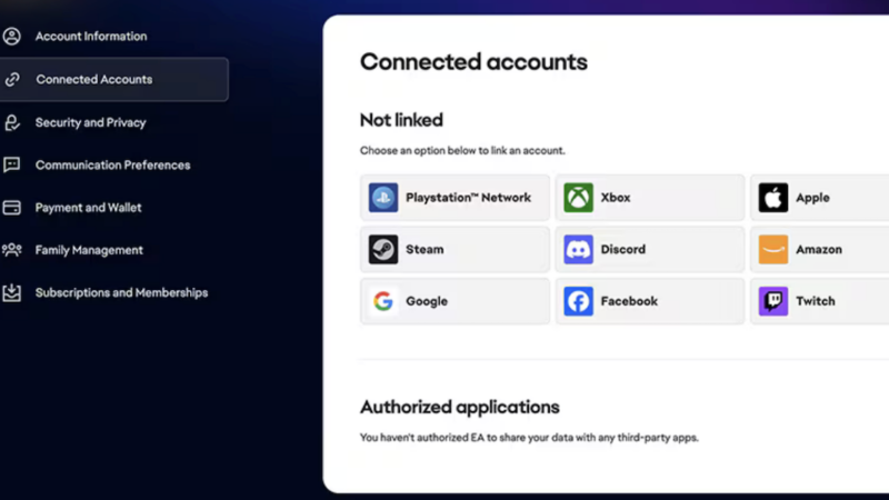 Comment lier son compte EA aux réseaux sociaux (Twitch, Discord…) ?