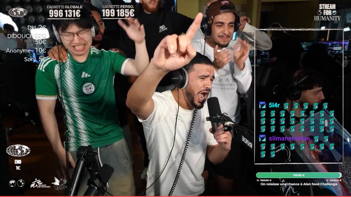 Les 10 cagnottes les plus élevées de la seconde édition de Stream For Humanity