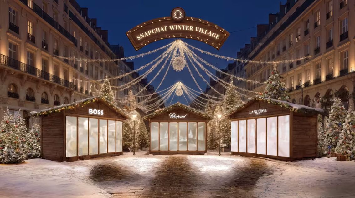 Snapchat imagine un marché de Noël en réalité virtuelle avec Chopard, Lancôme et BOSS
