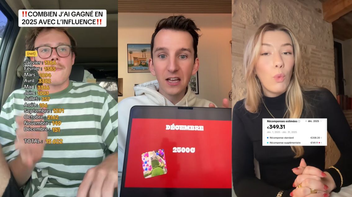 Les créateurs font le bilan de leurs revenus 2025 sur TikTok