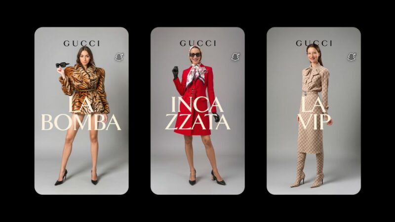 Snapchat imagine des Sponsored AI Lens avec Gucci, pour la première fois