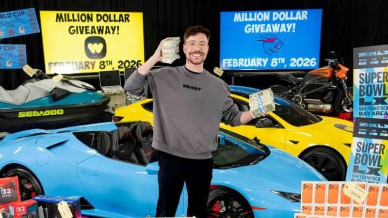 Pour le Super Bowl 2026, MrBeast va animer un live avec un million de dollars de cadeaux