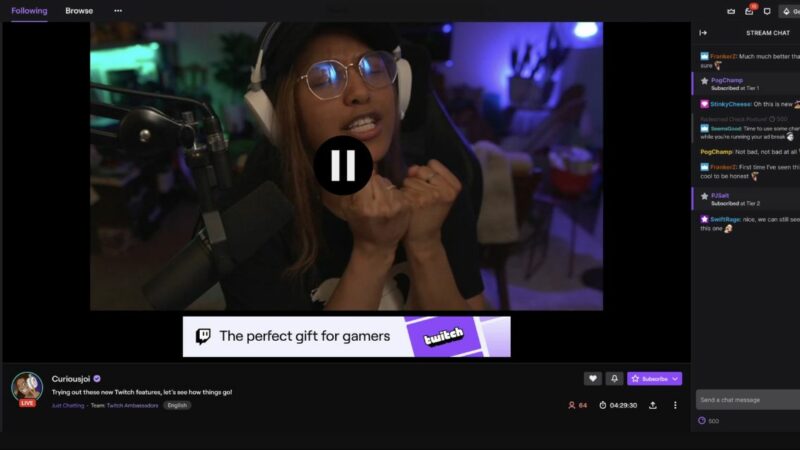 Twitch teste un nouveau format publicitaire, les « Pause Screen Ads »
