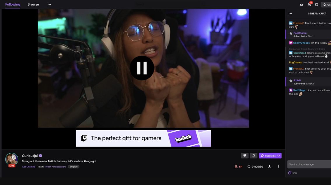 Twitch teste un nouveau format publicitaire, les « Pause Screen Ads »