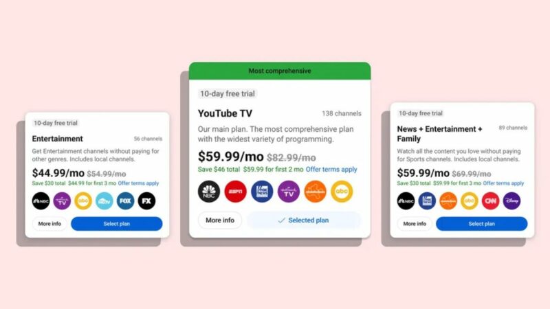 YouTube dévoile ses nouveaux abonnements pour YouTube TV en 2026