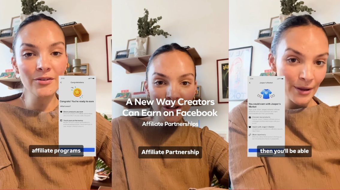Facebook étend son programme d&rsquo;affiliation pour les créateurs de contenu