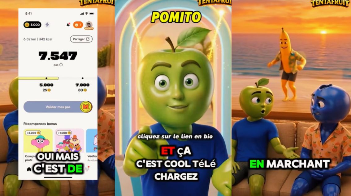 Après Oasis, Macadam s&rsquo;associe à L&rsquo;île de la Skibidi Tentafruit pour inciter les utilisateurs à bouger