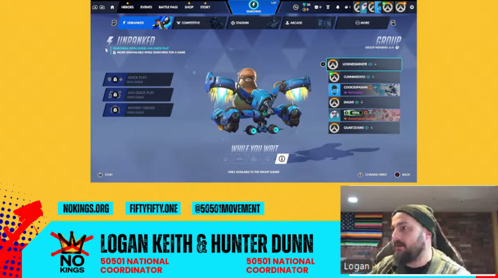 live-twitch-mouvement-no-kings